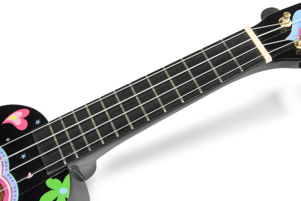 Mahalo MA1-HEBK Art Soprano Ukulele. Heart Graphic