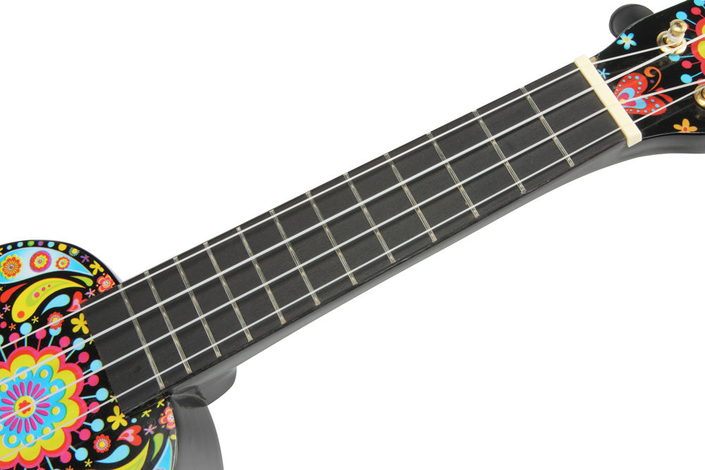 Mahalo MA1-SKBK Art Soprano Ukulele. Day of the Dead Graphic
