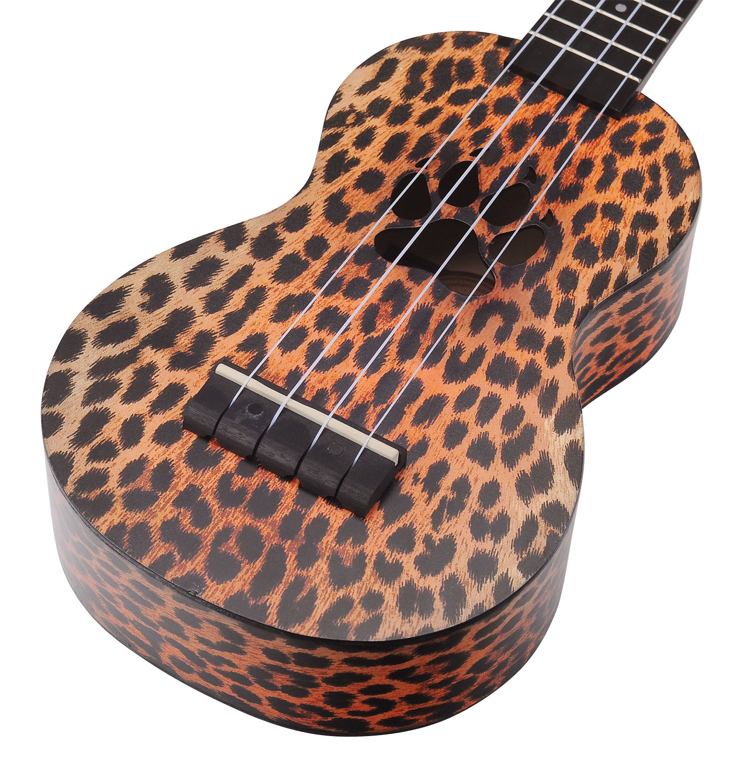 Mahalo MA1CH Art II Series Soprano Ukulele. Cheetah Motiff