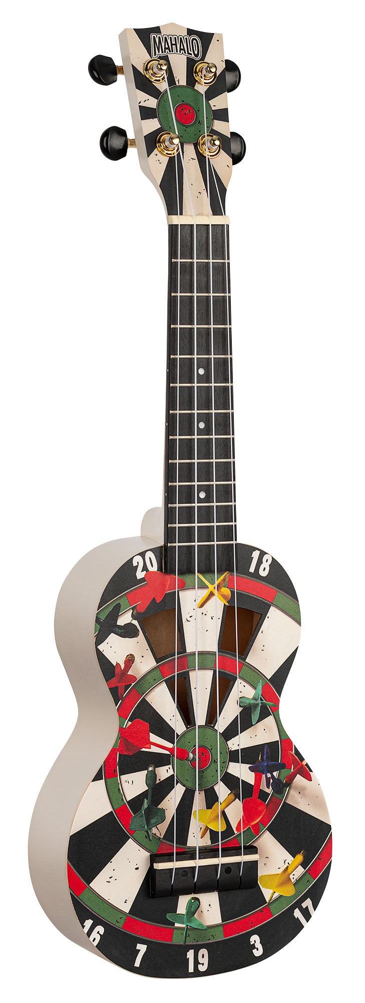 Mahalo MA1DR Art Series Soprano Ukulele. Darts Motiff