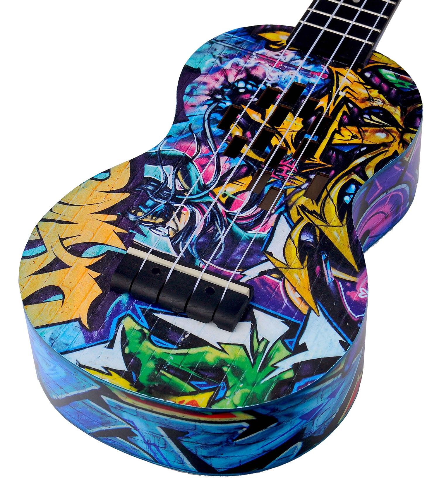 Mahalo MA1GR Art II Series Soprano Ukulele. Graffiti Motif