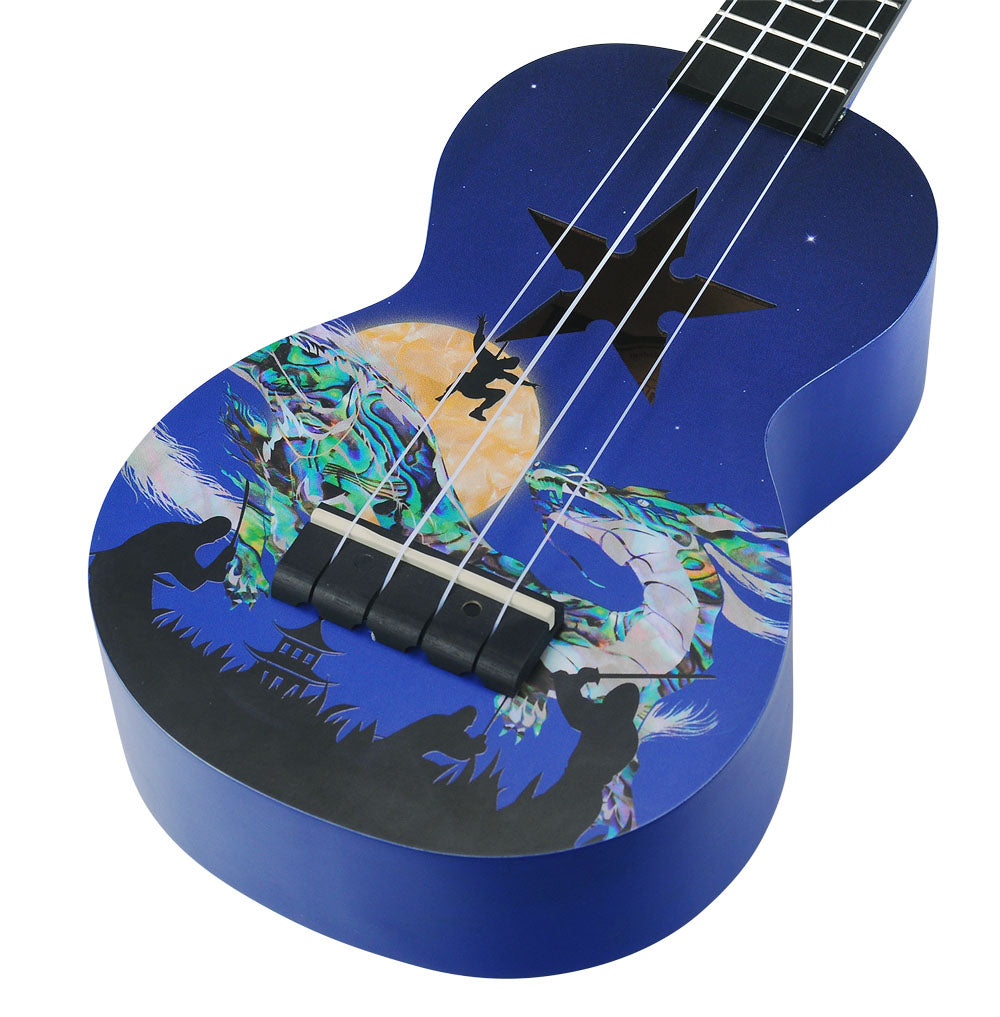Mahalo MA1NJ Art Series Soprano Ukulele. Ninja Motiff
