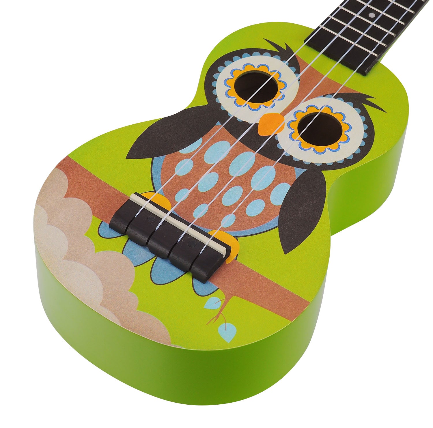 Mahalo MA1WL Art II Series Soprano Ukulele. Owl Motiff