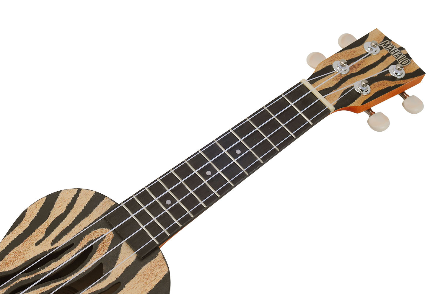 Mahalo MA1ZE Art II Series Soprano Ukulele. Zebra Motiff
