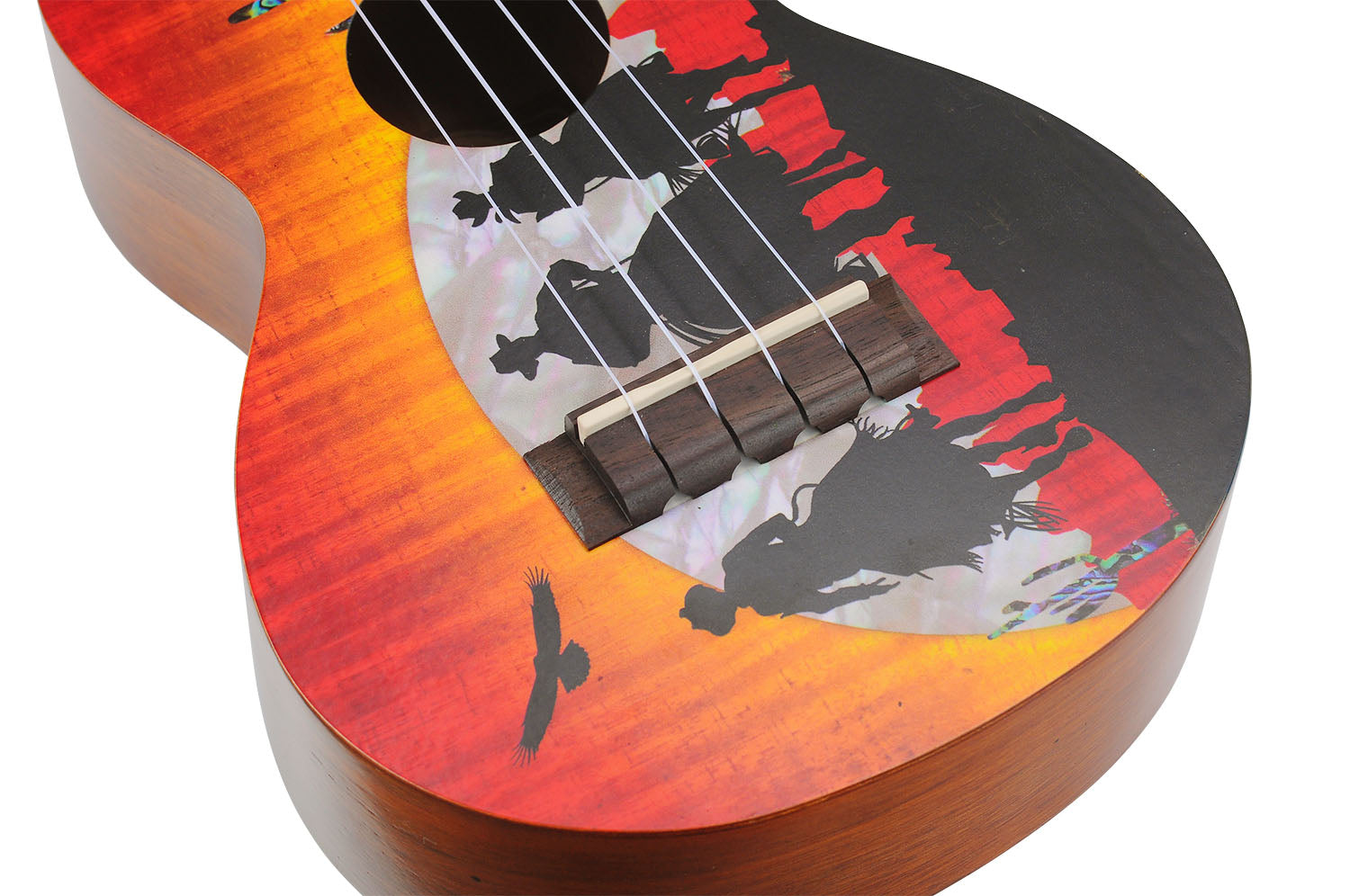 Mahalo MA2WW Artists Elite Series Concert Ukulele. Wild West Motiff