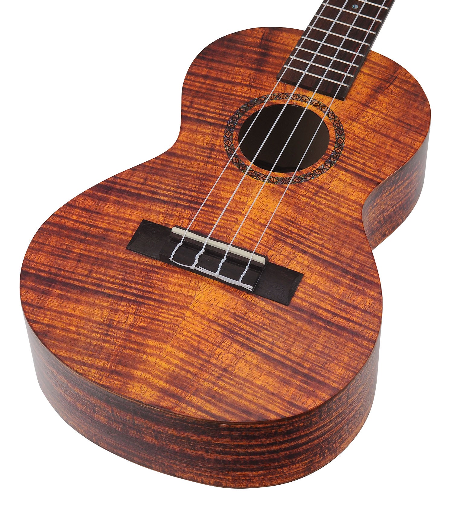 Mahalo MA3KA Artists Elite Series Tenor Ukulele. Koa Photo Flame