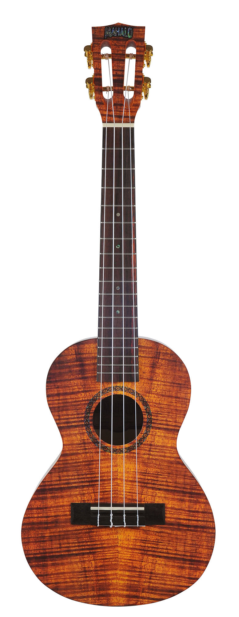 Mahalo MA3KA Artists Elite Series Tenor Ukulele. Koa Photo Flame