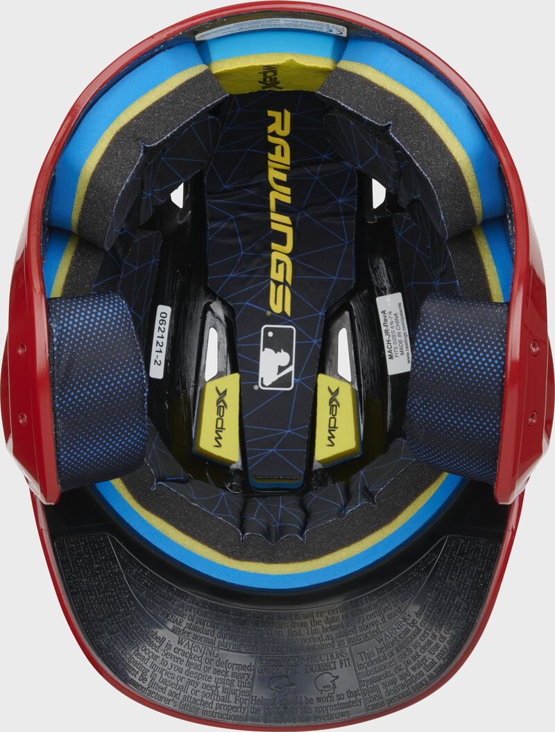 Rawlings Mach Gloss Senior Baseball Helmet - Scarlet