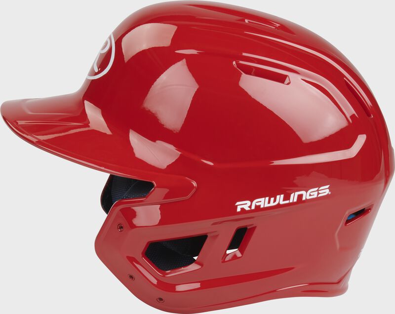 Rawlings Mach Gloss Senior Baseball Helmet - Scarlet