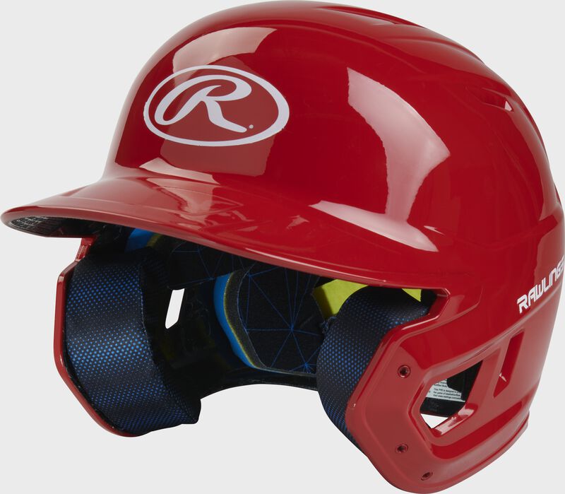 Rawlings Mach Gloss Senior Baseball Helmet - Scarlet