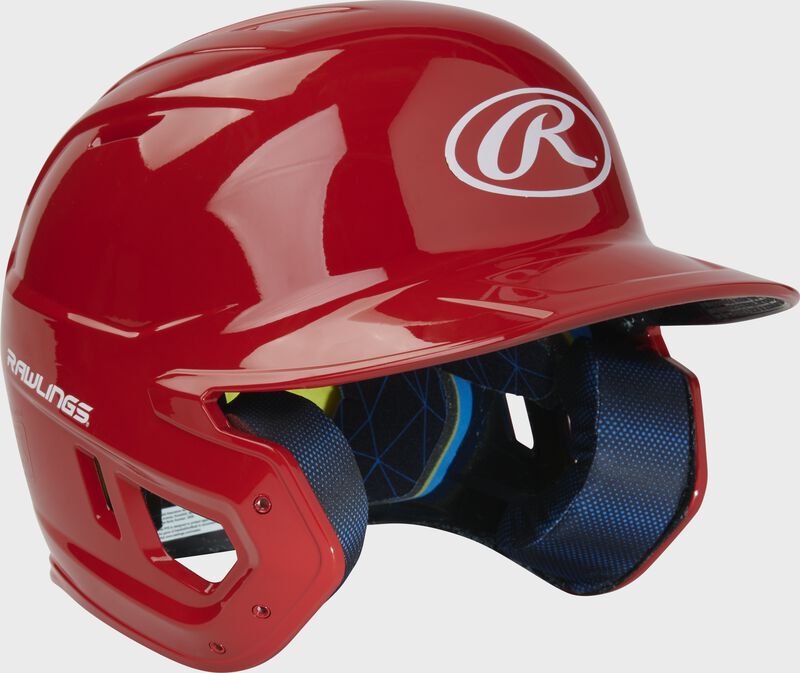 Rawlings Mach Gloss Senior Baseball Helmet - Scarlet
