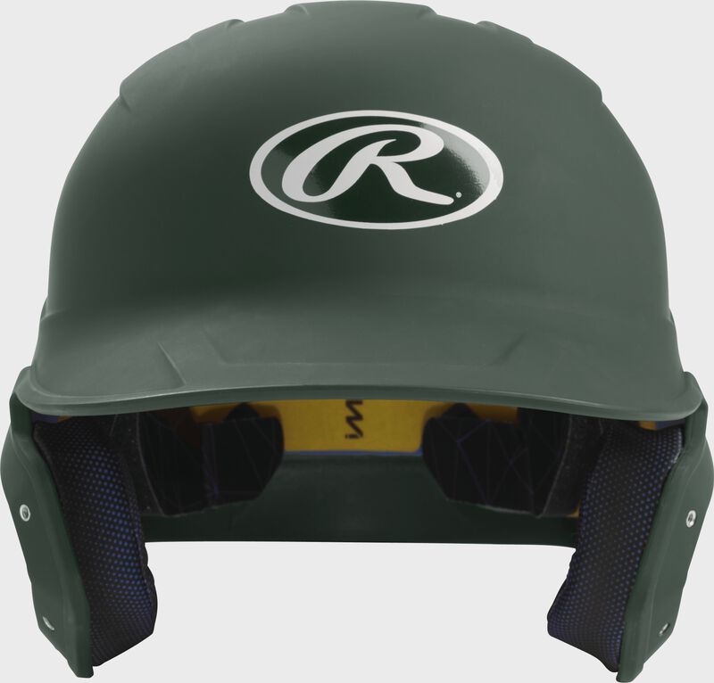 Rawlings Mach Matte Junior Baseball Helmet - Dark Green