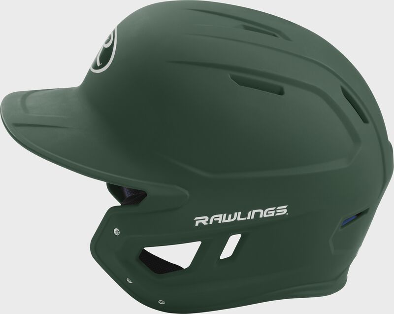 Rawlings Mach Matte Junior Baseball Helmet - Dark Green