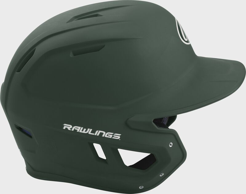 Rawlings Mach Matte Junior Baseball Helmet - Dark Green