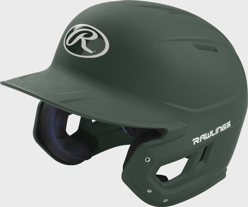 Rawlings Mach Matte Junior Baseball Helmet - Dark Green