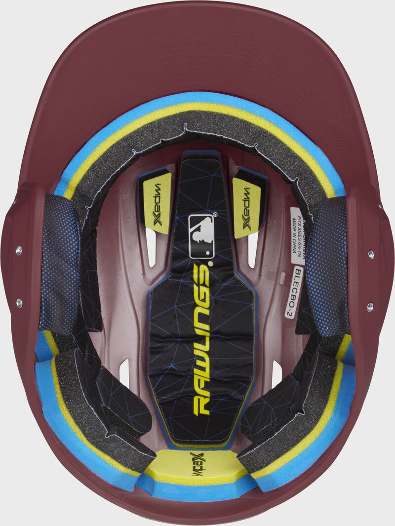 Rawlings Mach Matte Junior Baseball Helmet - Maroon