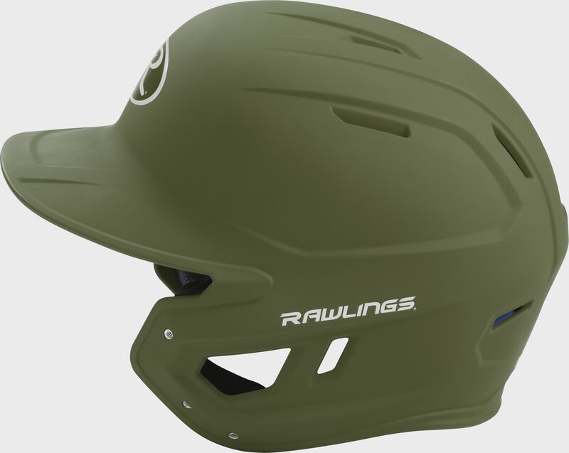 Rawlings Mach Matte Junior Baseball Helmet - Military Green