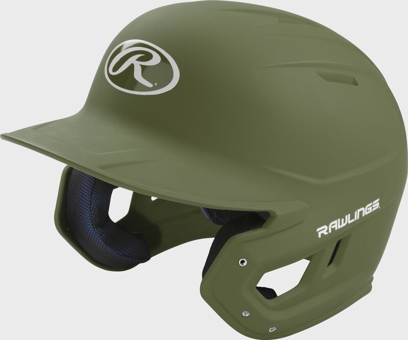 Rawlings Mach Matte Junior Baseball Helmet - Military Green