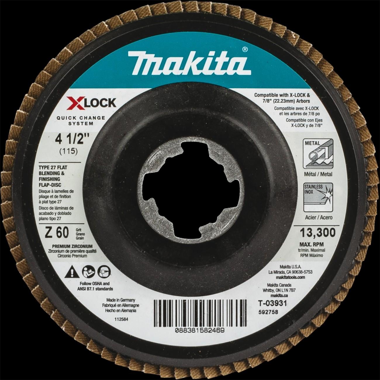 Flap Disc, 4-1/2 Inch x 7/8 Inch Size, Zirconia, 13,300 RPM