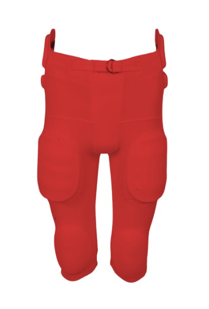 Integrated Lycra Football Pants-Adult-S - Red