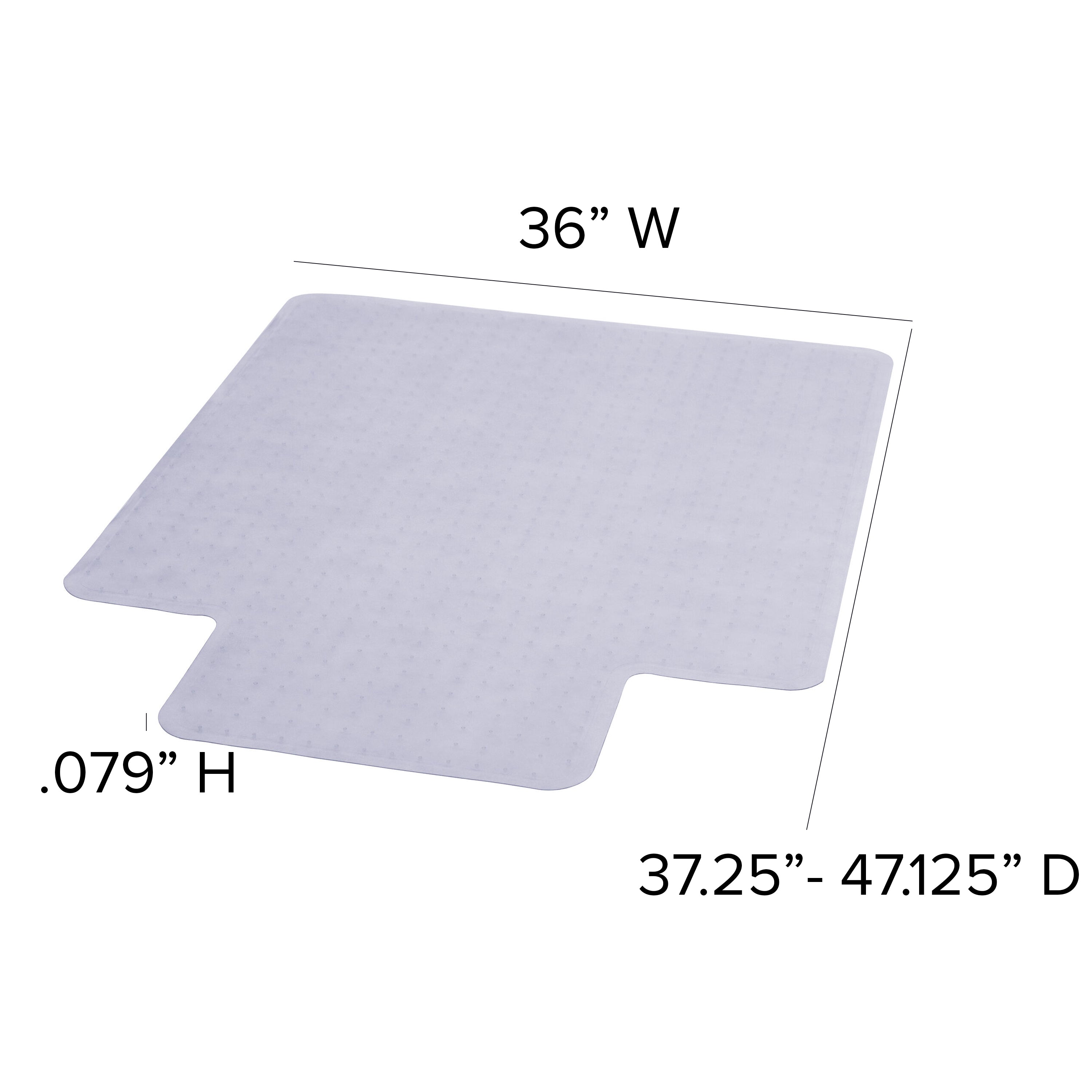Jackson 36'' x 48'' Carpet Chair Mat with Lip