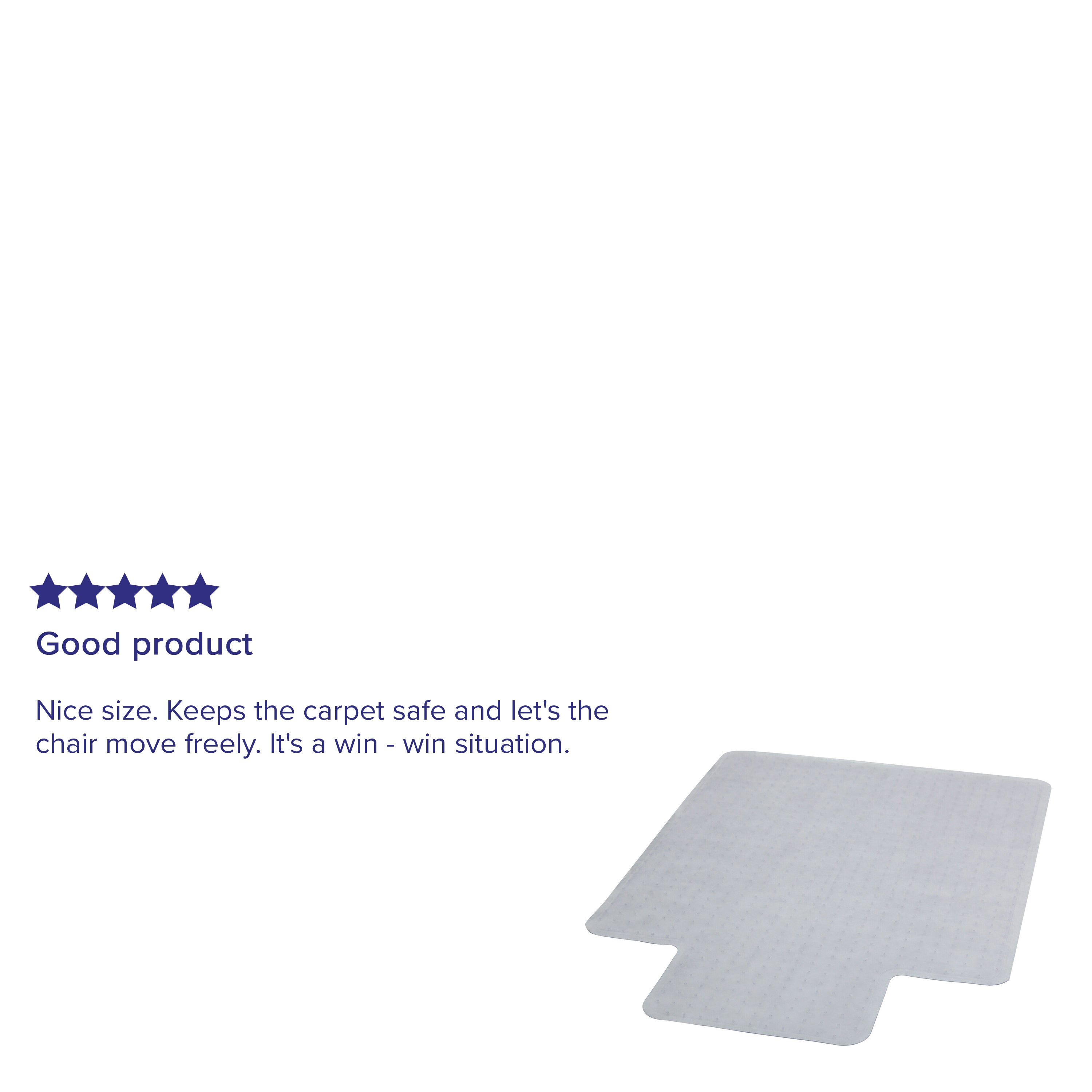 Jackson 45'' x 53'' Carpet Chair Mat with Lip