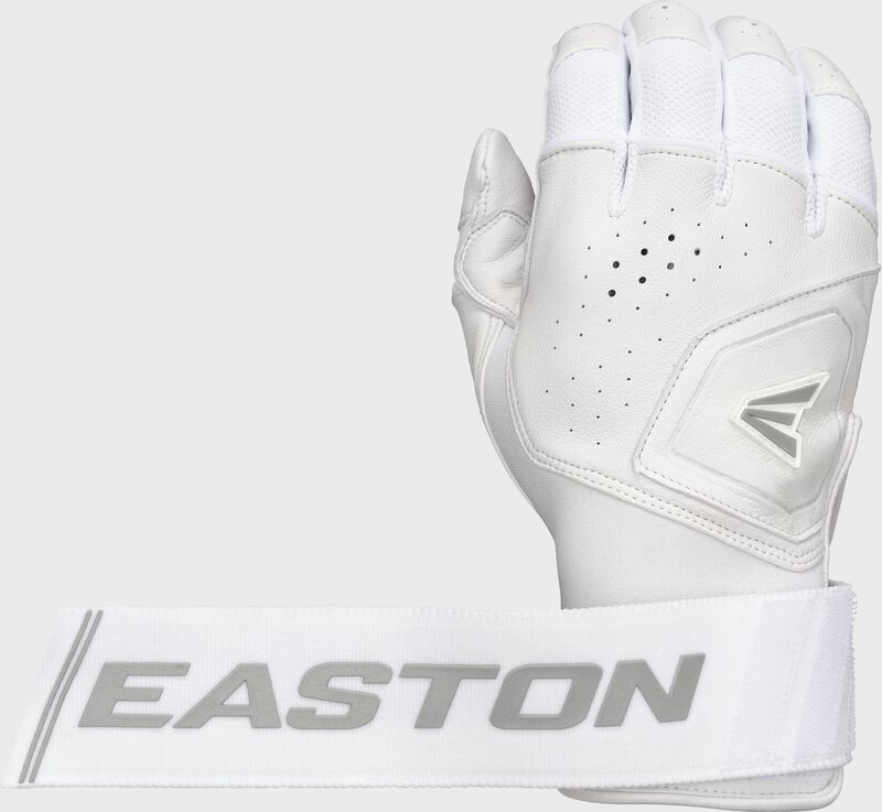 Easton Adult Mav Pro Locked In Batting Gloves - Large - White/White