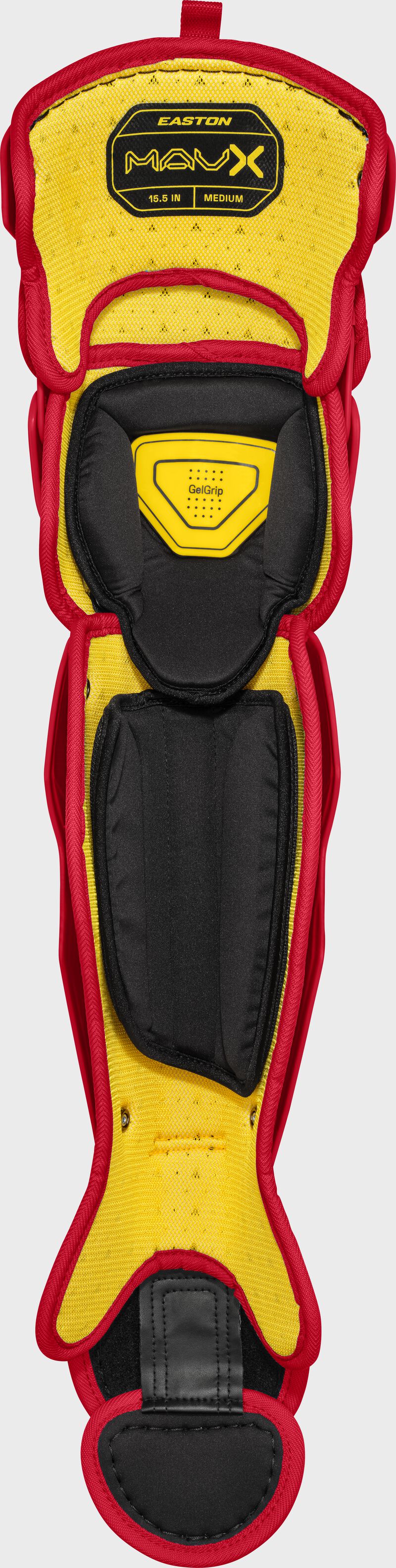 Easton Mav X Medium Leg Guards - Medium - Red