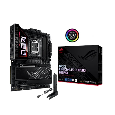 ASUS - ROG MAXIMUS Z890 HERO (Socket LGA 1851) Intel Z890 ATX DDR5 Wi-Fi 7 Motherboard - Black