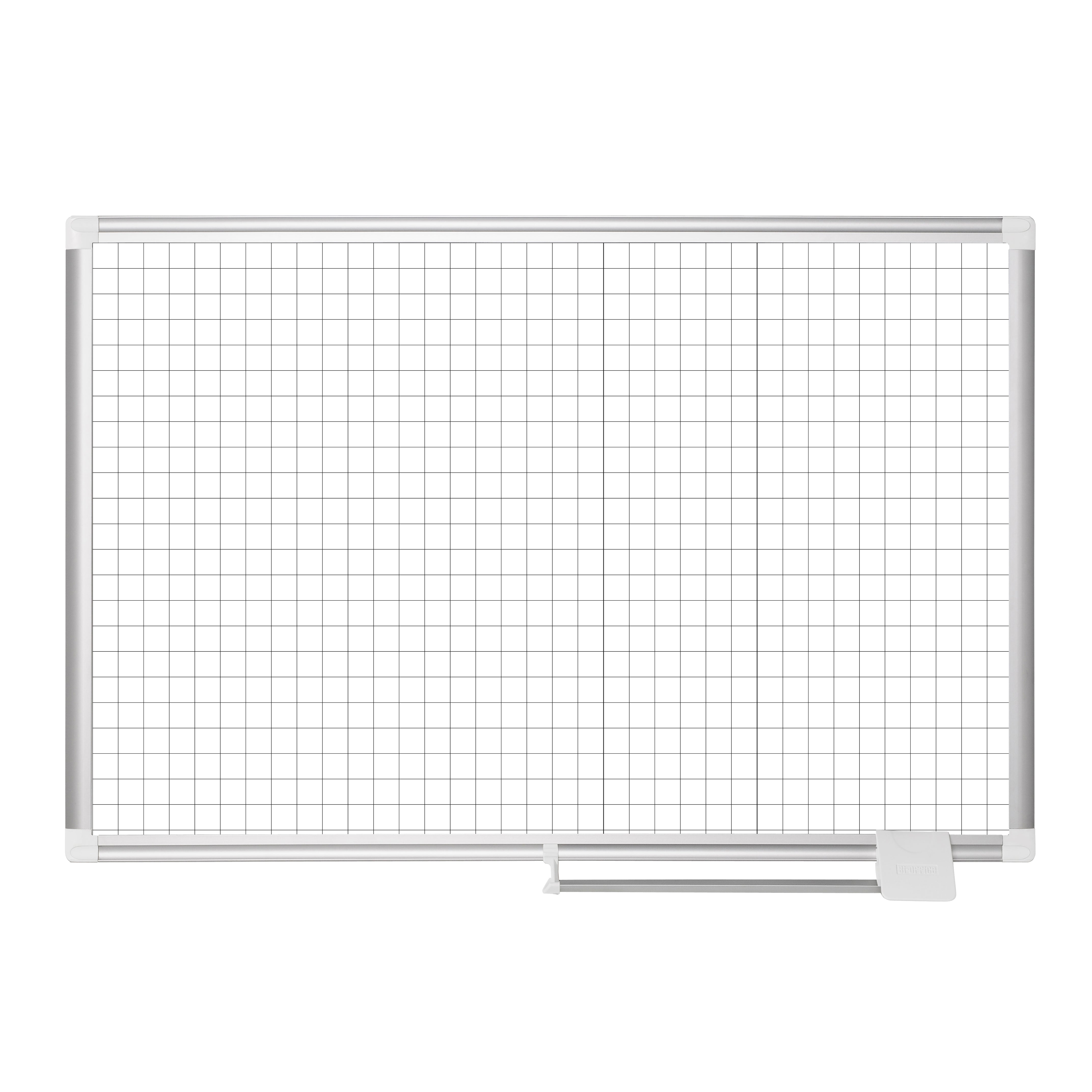 MasterVision  Magnetic Gold Ultra 1x 1" Grid Planner 36x48", Aluminum Frame