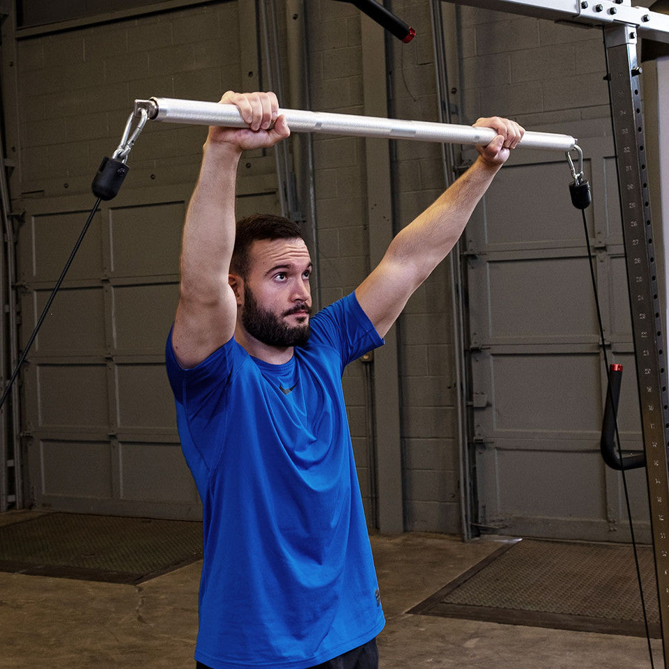Aluminum Revolving Dual Cable Straight Bar For Functional Trainer