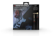 Monster MBASS2-12AWW Prolink Monster Bass 1/4" Instrument Cable. 12 ft - Right Angle to Straight