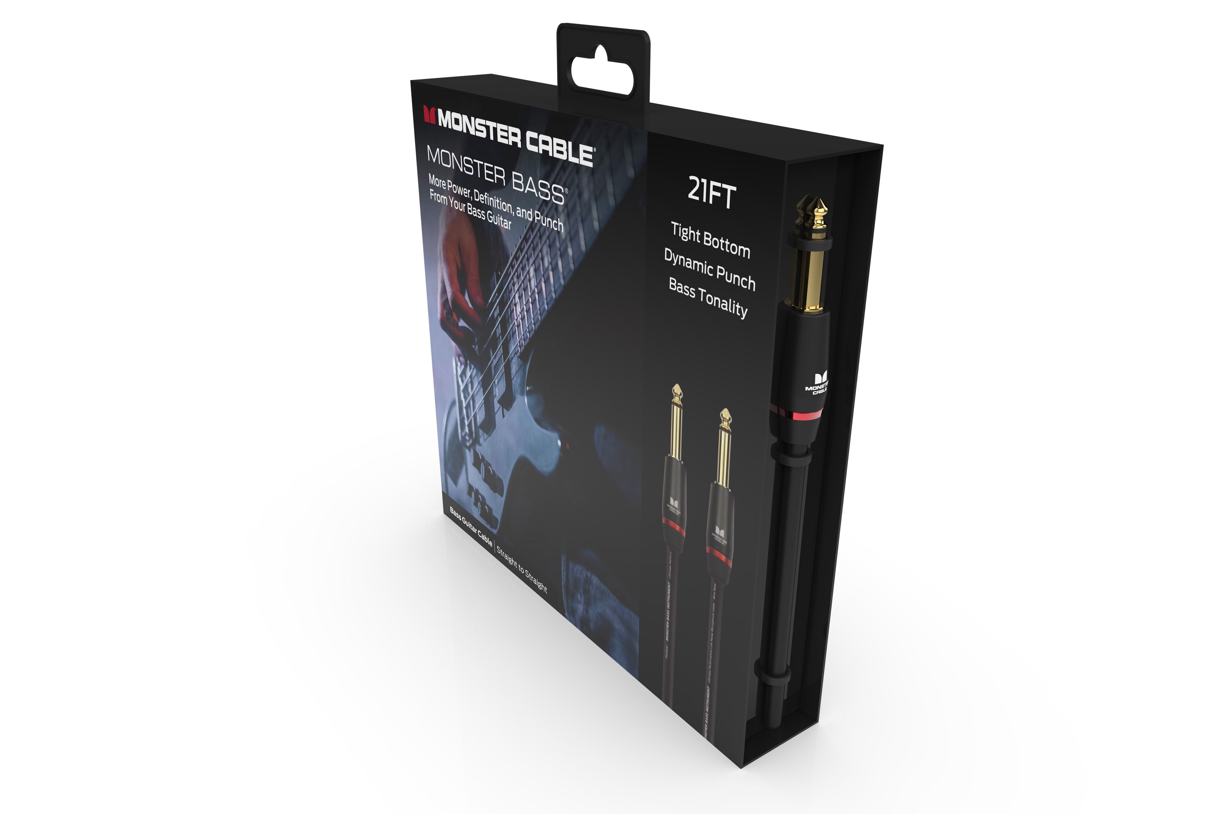 Monster MBASS2-21WW Prolink Monster Bass 1/4" Instrument Cable. 21 ft - Straight to Straight