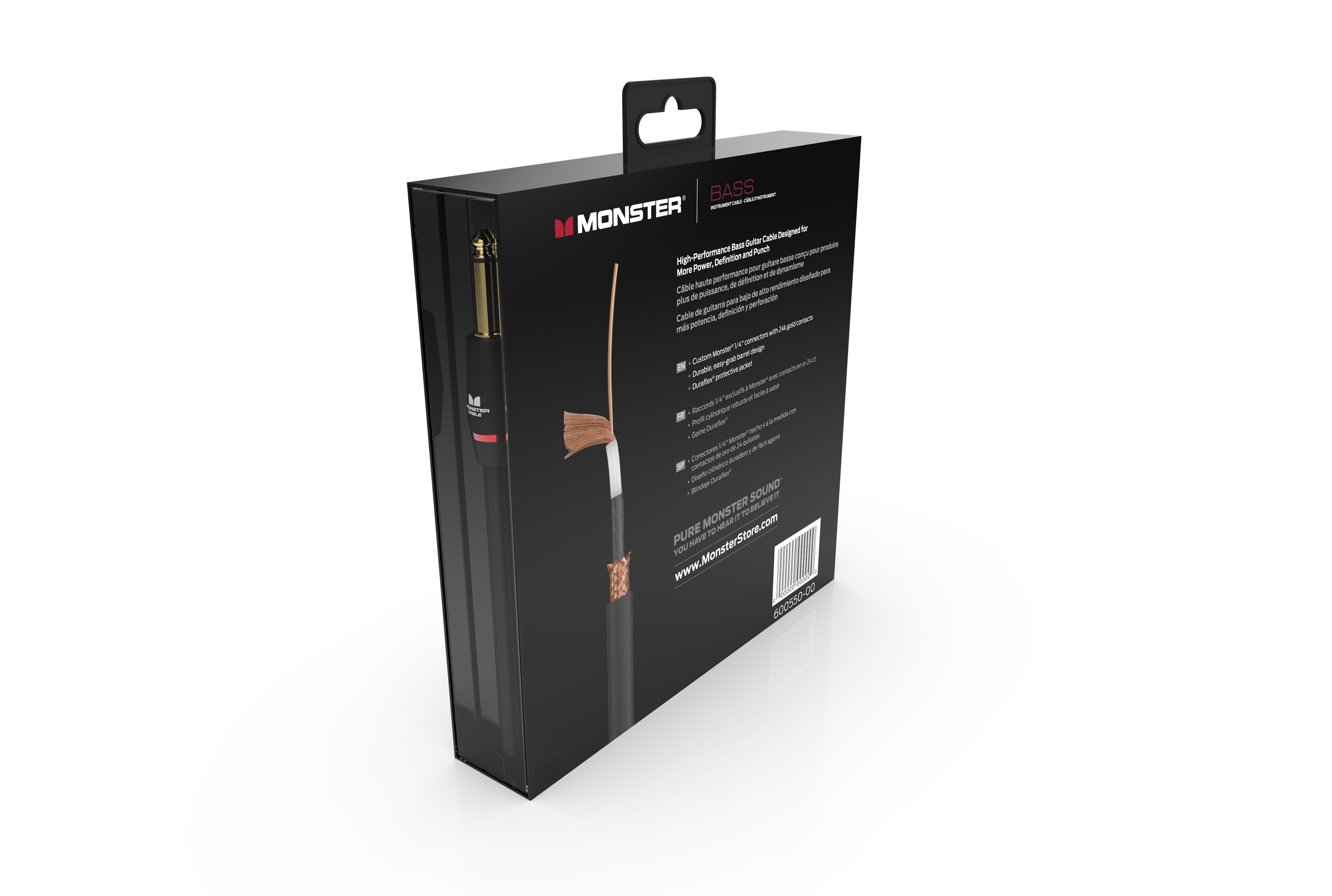 Monster MBASS2-21WW Prolink Monster Bass 1/4" Instrument Cable. 21 ft - Straight to Straight
