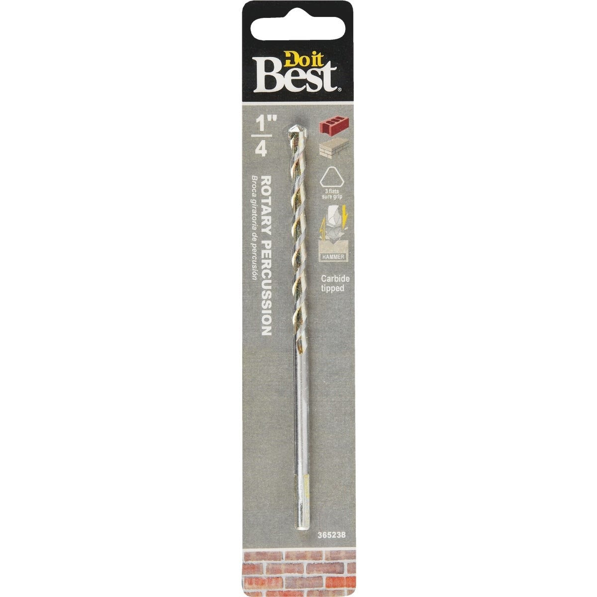 1/4 In. x 6 In. Rotary Percussion Masonry Drill Bit