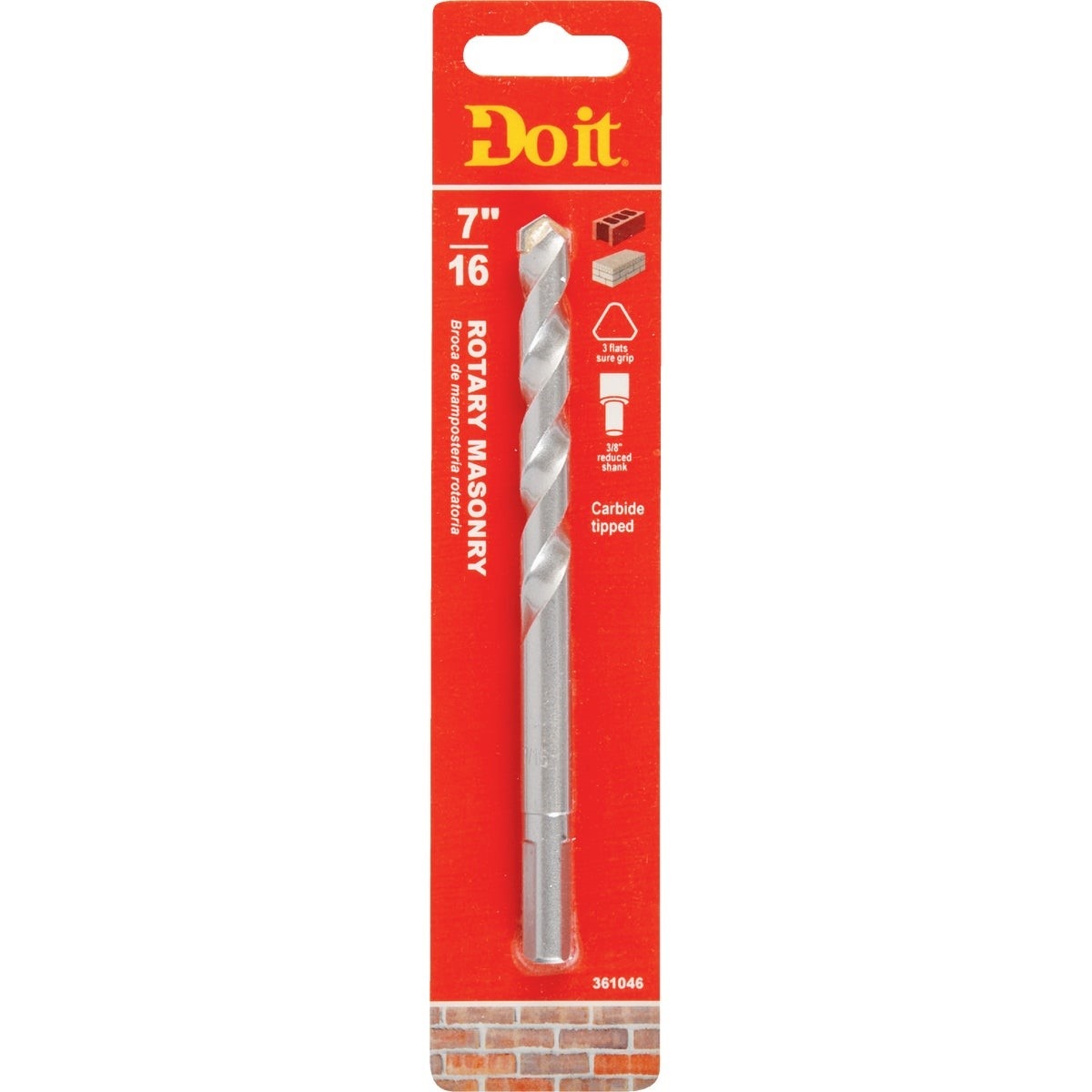 7/16 In. x 6 In. Rotary Masonry Drill Bit