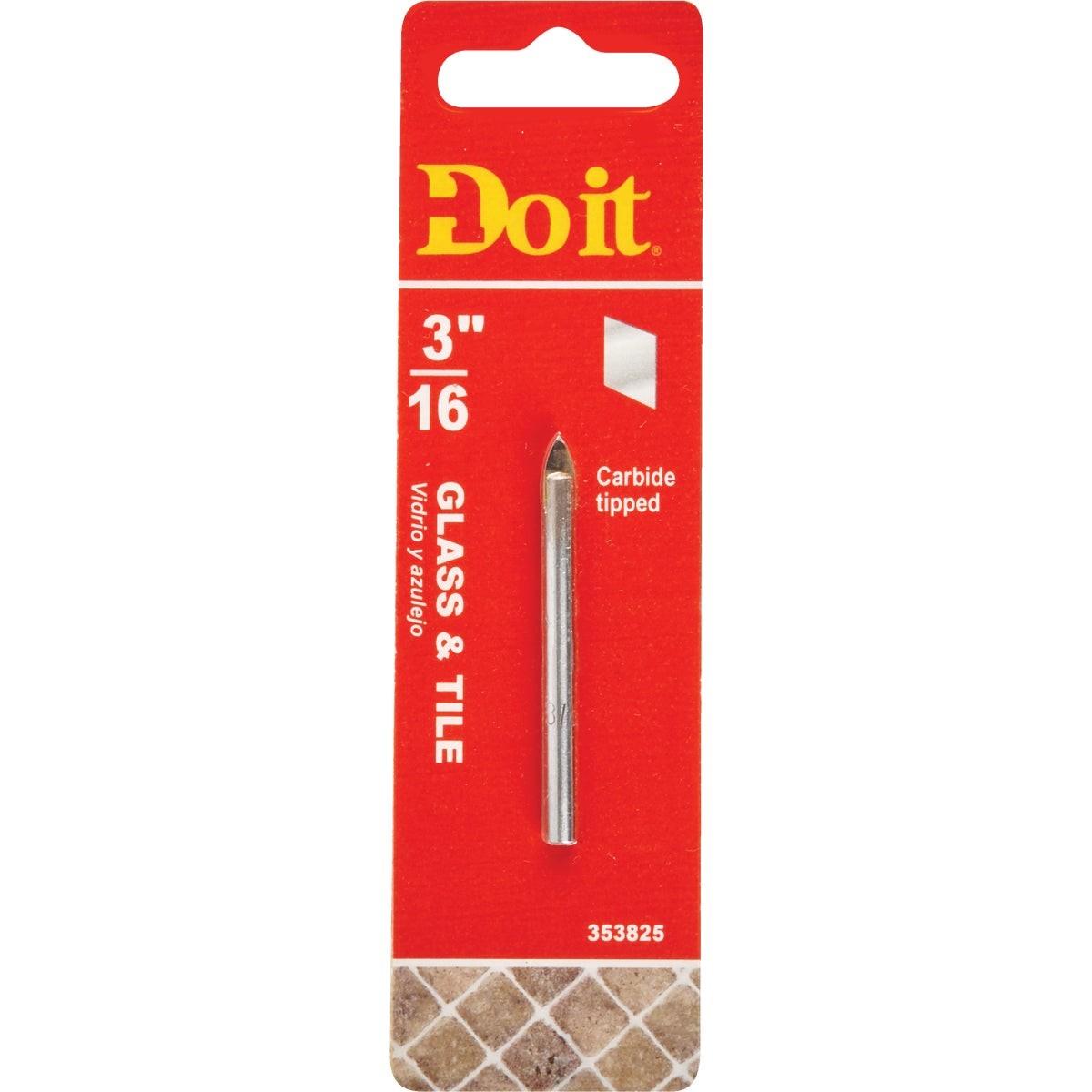 3/16 In. x 2-1/4 In. Carbide Glass & Tile Drill Bit