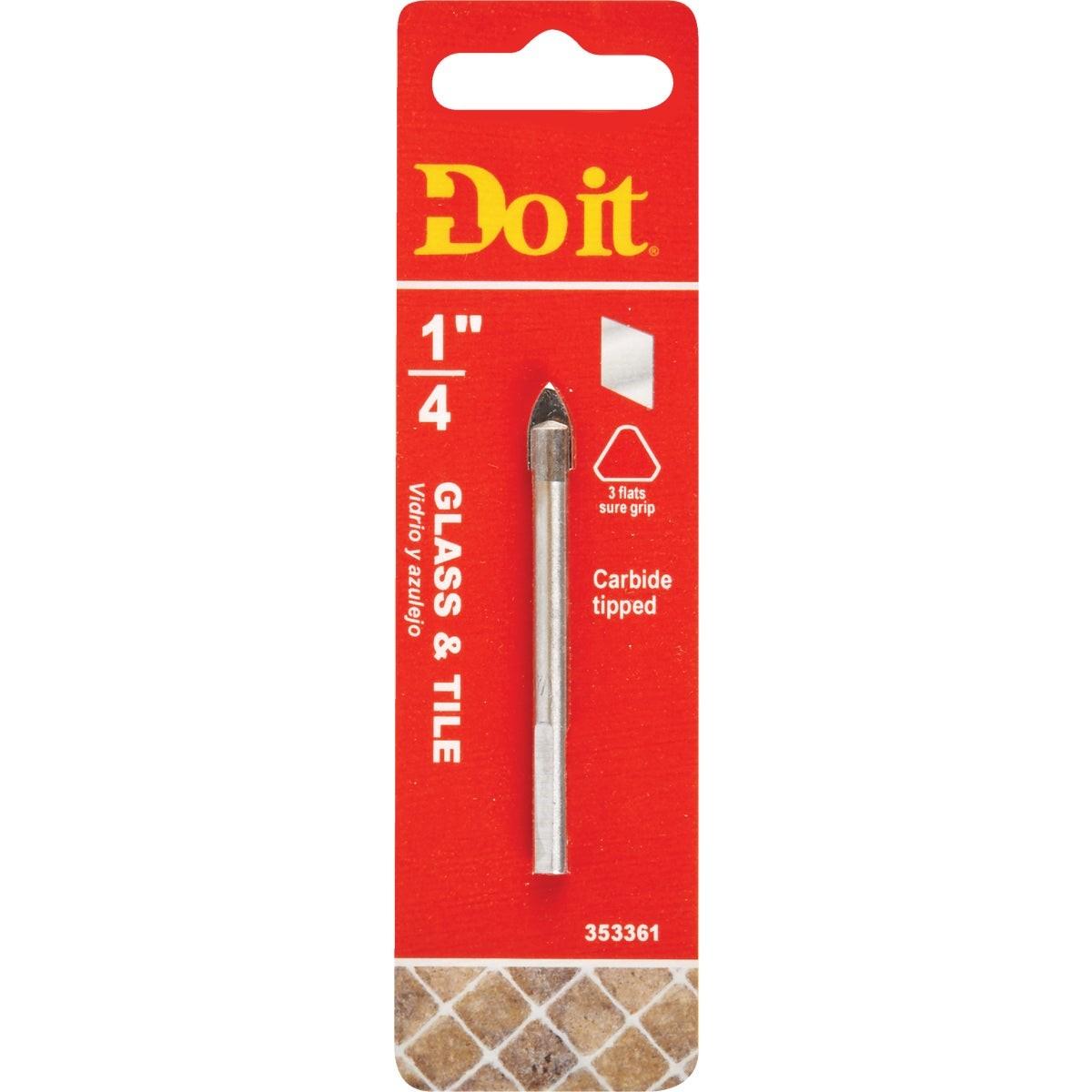 1/4 In. x 2-1/4 In. Carbide Glass & Tile Drill Bit