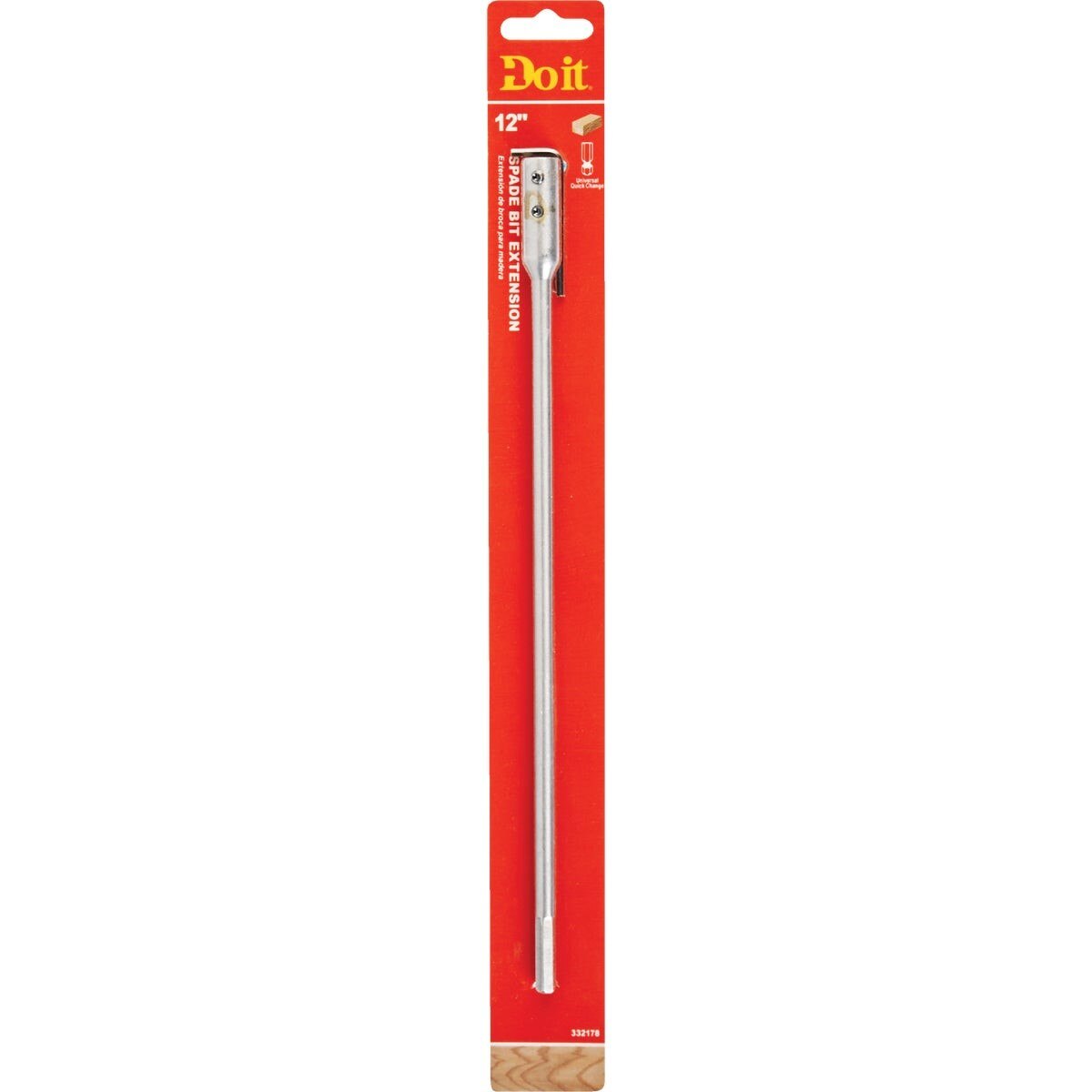 12 In. x 1/4 In. Spade Drill Bit Extension