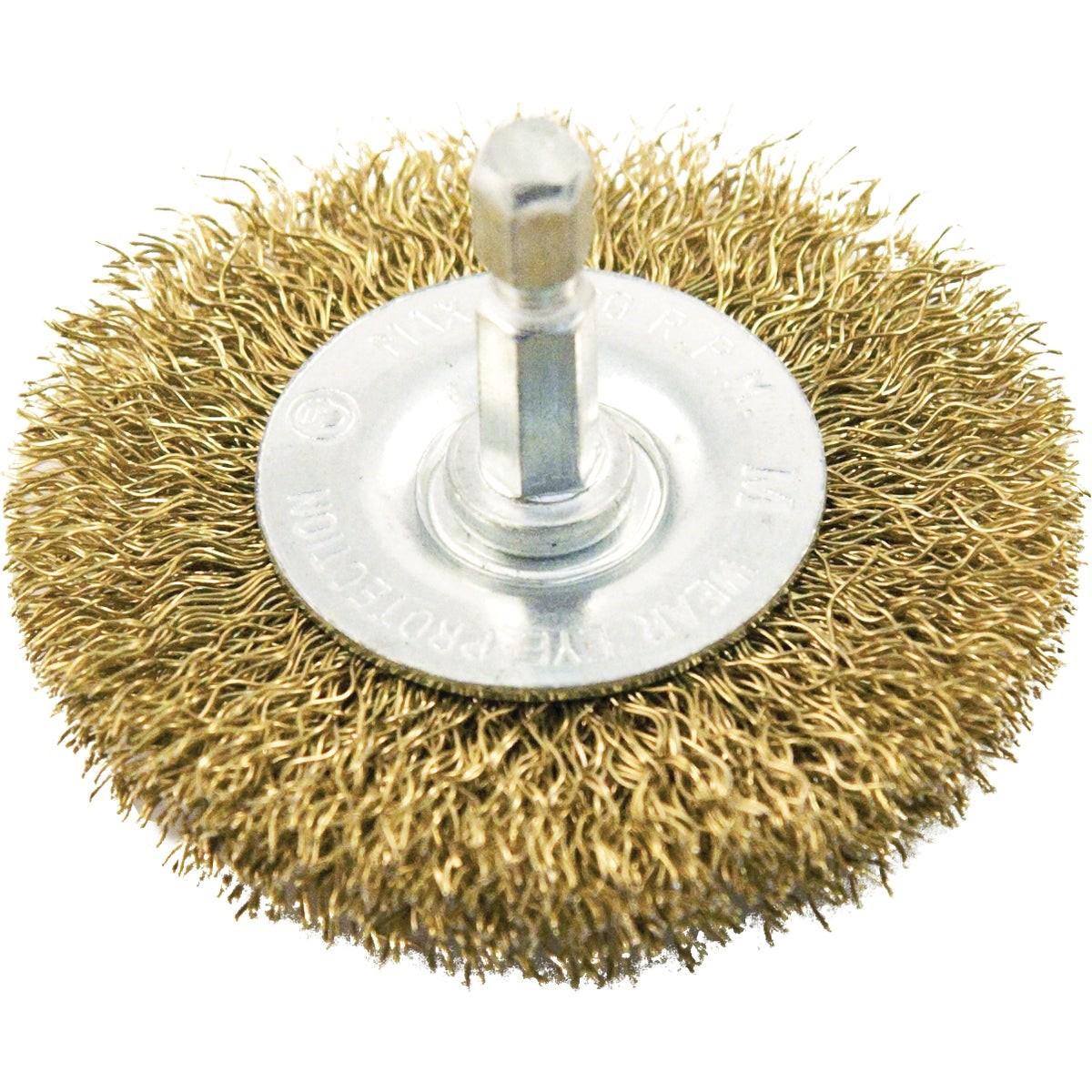 4 In. Mounted, Fine Drill-Mounted Wire Wheel