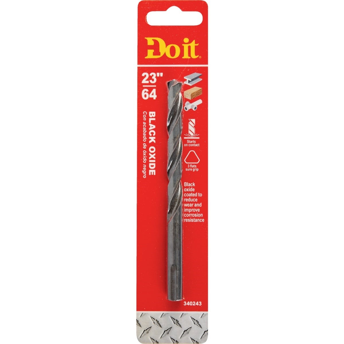 23/64 In. Black Oxide Drill Bit