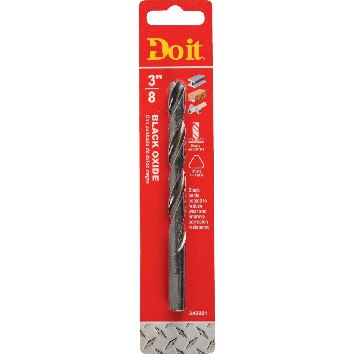 3/8 In. Black Oxide Drill Bit