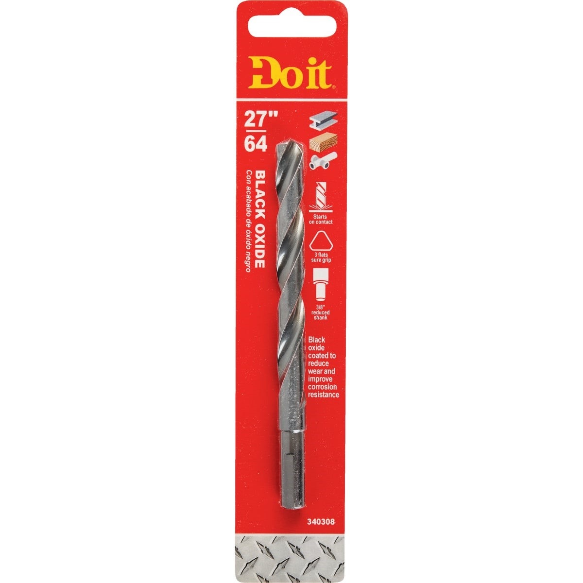 27/64 In. Black Oxide Drill Bit
