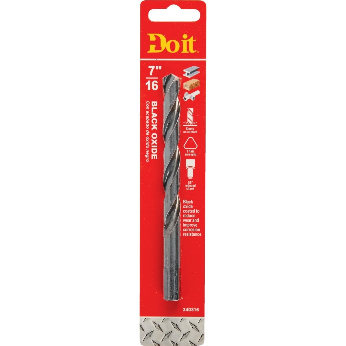 7/16 In. Black Oxide Drill Bit