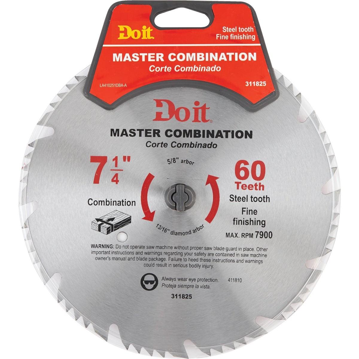 Master Combination 7-1/4 In. 60-Tooth Crosscut/Rip Circular Saw Blade