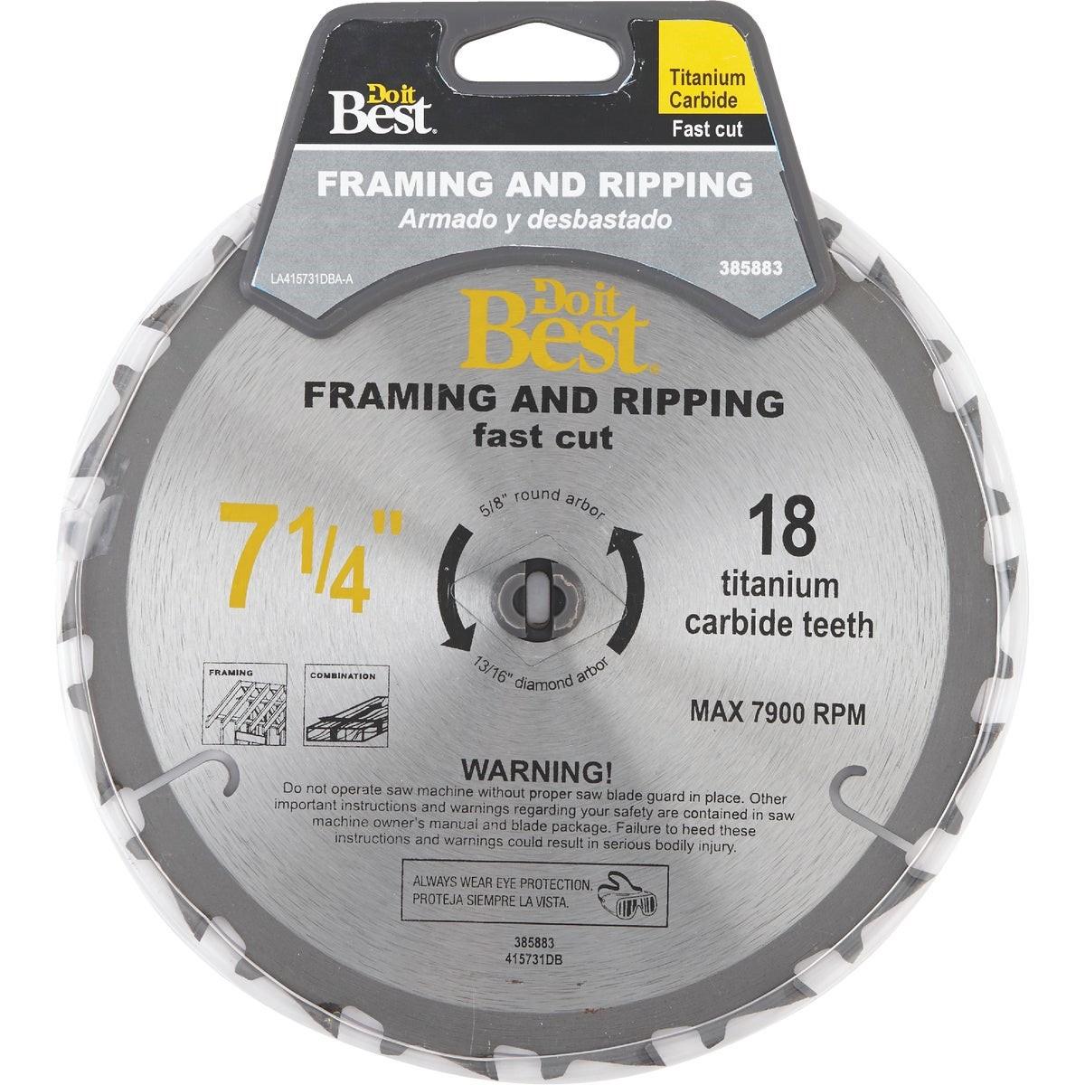 Professional 7-1/4 In. 18-Tooth Ripping Circular Saw Blade