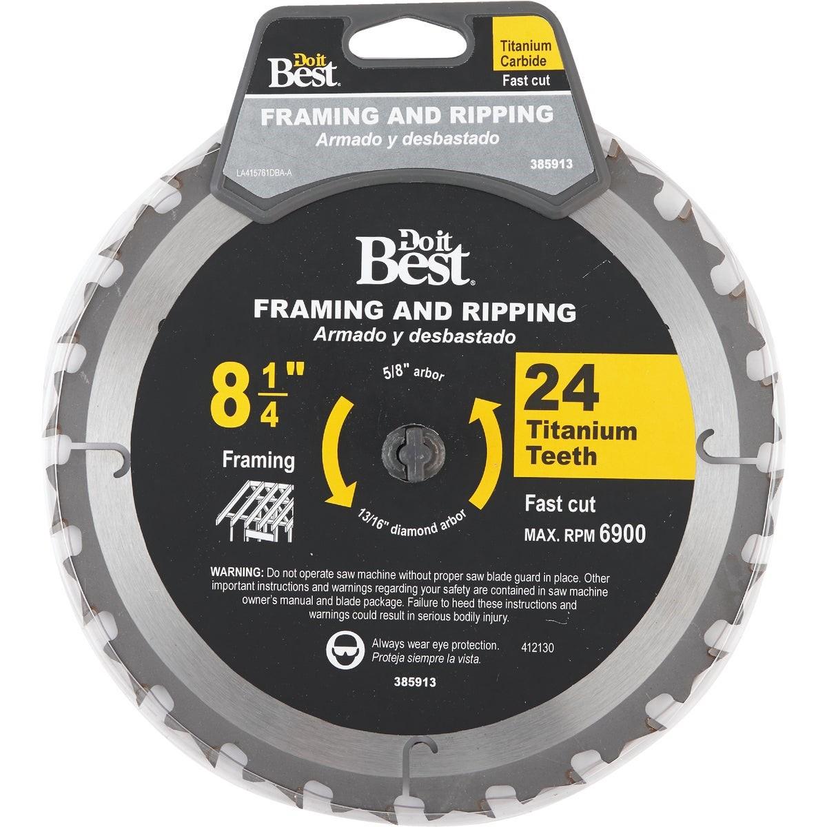 Professional 8-1/4 In. 24-Tooth Framing Circular Saw Blade