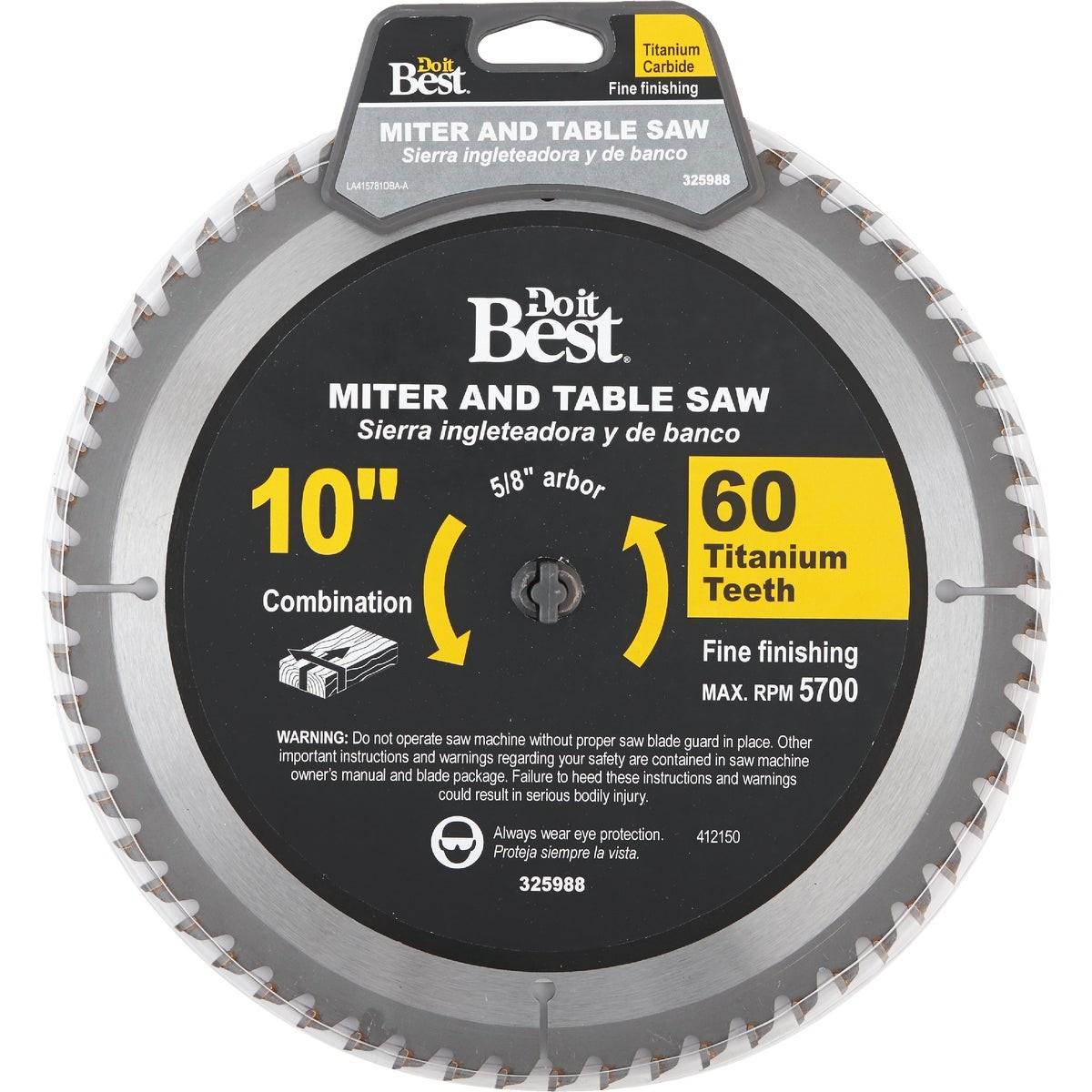 Professional 10 In. 60-Tooth Fine Crosscut/Plywood Circular Saw Blade