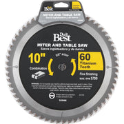Professional 10 In. 60-Tooth Fine Crosscut/Plywood Circular Saw Blade
