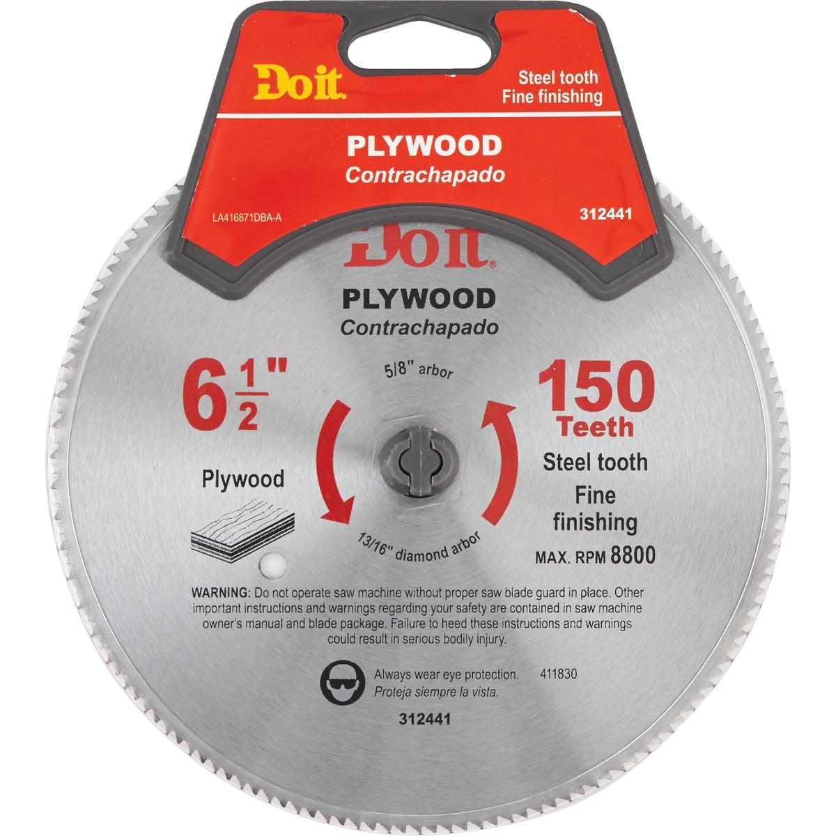 6-1/2 In. 150-Tooth Plywood Circular Saw Blade